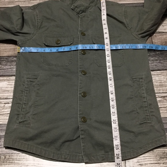 Abercrombie Fitch Shirt Jacket Men’s XS Green Canvas Military Pockets - Picture 2 of 10